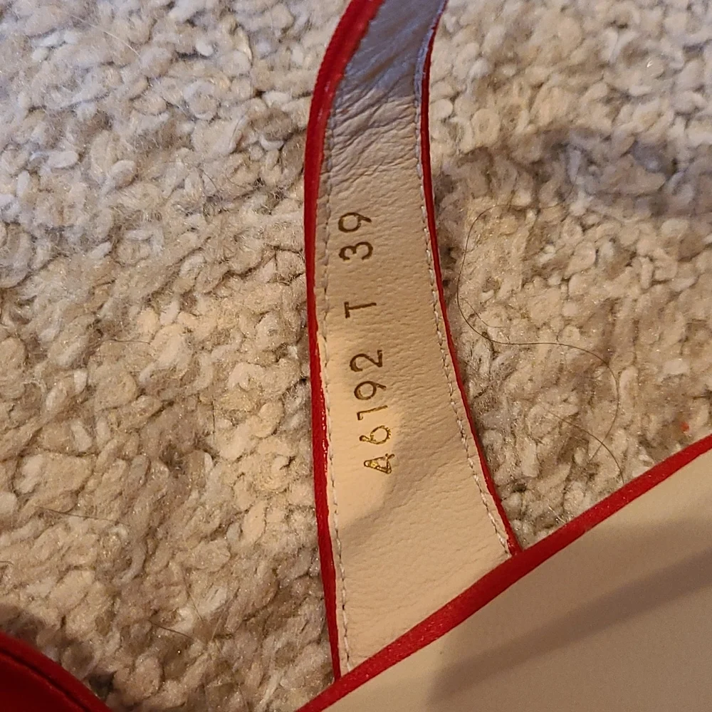 L.K. Bennett Angeline Red Satin Wedge Espadrilles - Picture 12 of 16